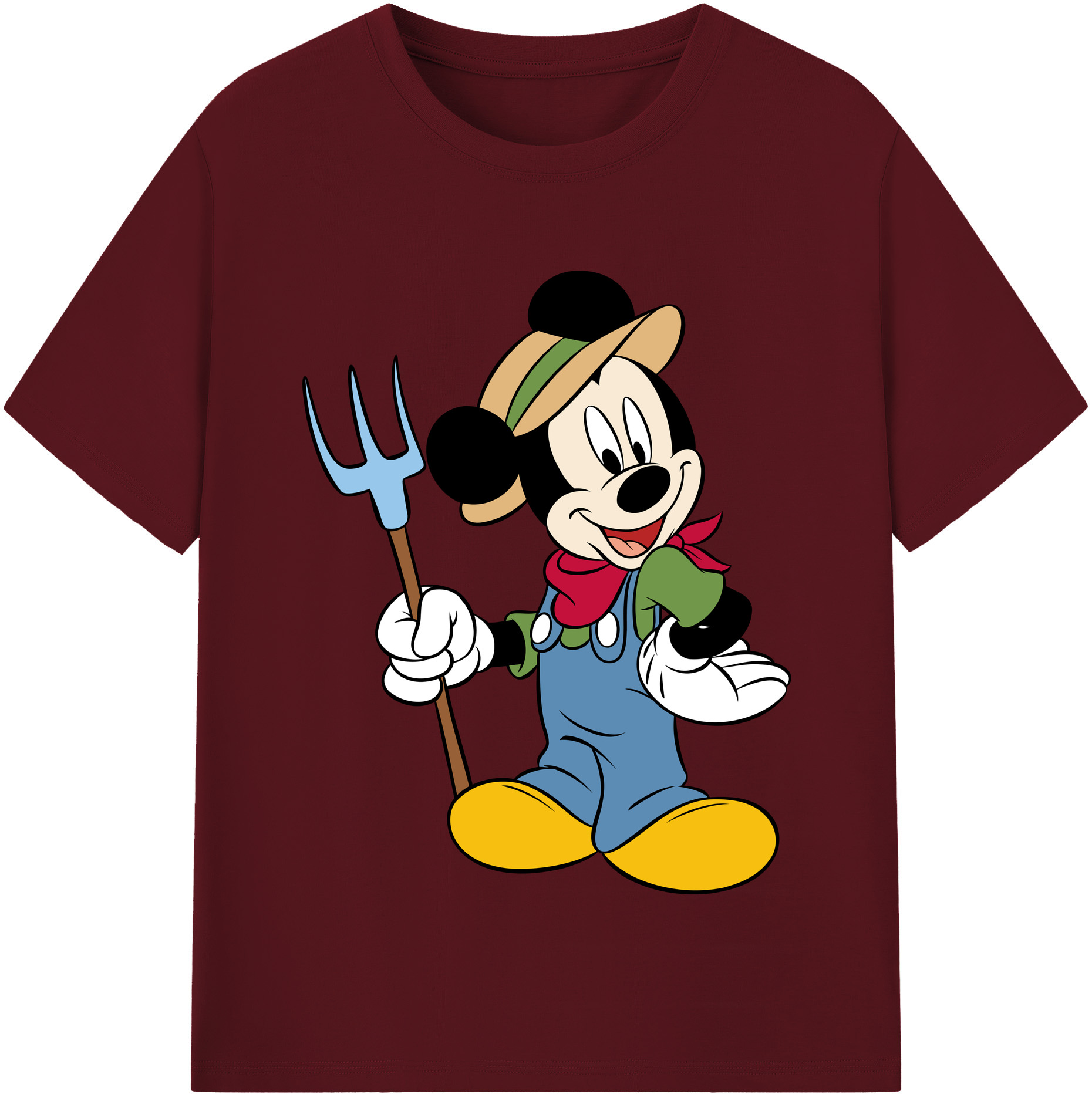 （画像用） ミッキーマウス Mickey Mouse 綿100％半袖Tシャツ（フロントプリント）